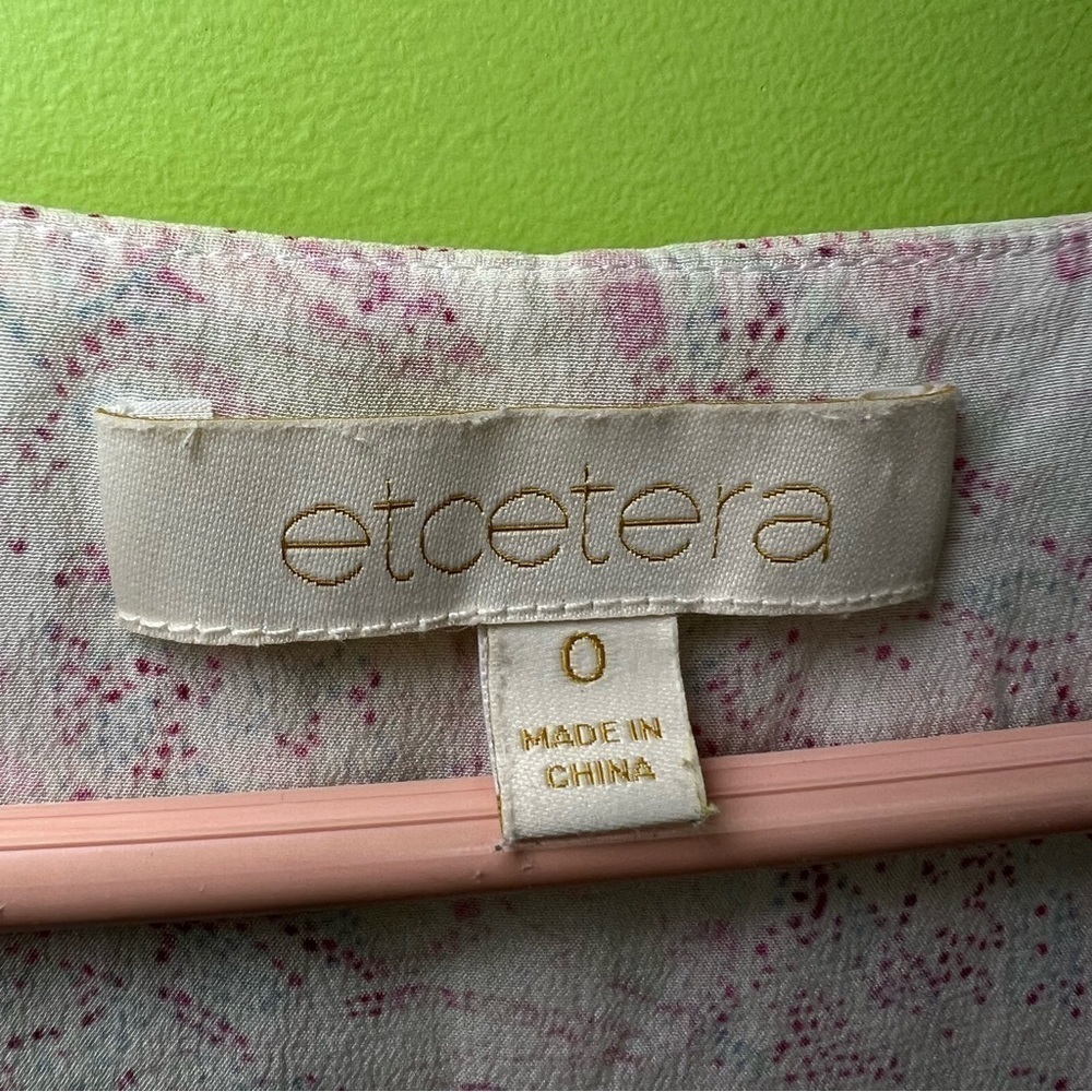 Etcetera asymmetric silk lightweight tank size 0 - Picture 2 of 4
